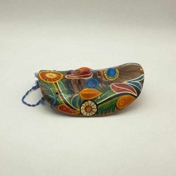 Tribal Wall Mask From Acapulco-Ceramic - Picture 6 of 11